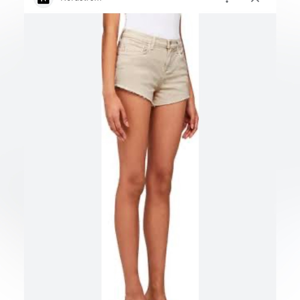 L’Agence cream cutoff shorts